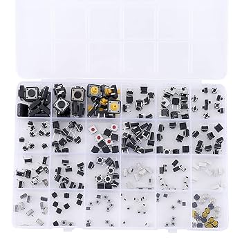 Amazon.co.jp: PENGLIN 250個 タクトスイッチ セット 押しボタン